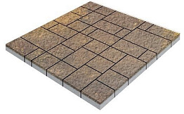 Плитка тротуарная SteinRus Инсбрук Альпен Б.7.Псм.6, Old-age, ColorMix Тоскана, толщина 60 мм