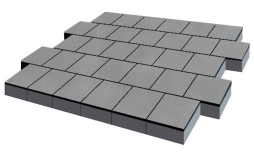 Плитка тротуарная SteinRus Виго В.3.К.8 гладкая, серый, 200*200*80 мм