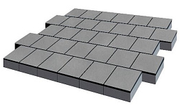 Плитка тротуарная SteinRus Виго В.3.К.8 гладкая, серый, 200*200*80 мм