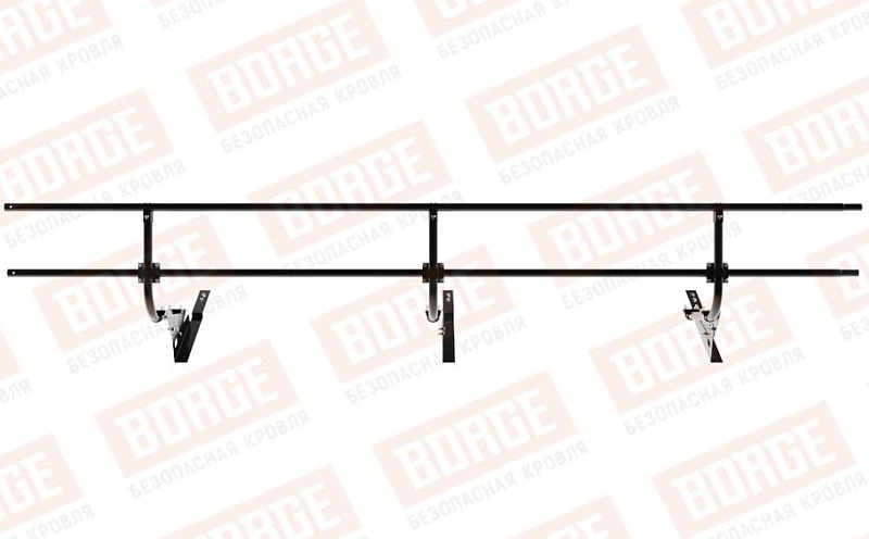 Кровельное ограждение Borge для черепичной кровли оцинкованное RAL 9005, 300*60 см