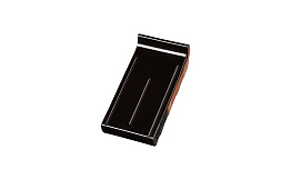 Клинкерный завершающий водоотлив Terca Black shine, 215*105*30 мм