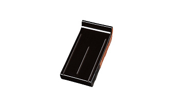 Клинкерный завершающий водоотлив Terca Black shine, 215*105*30 мм