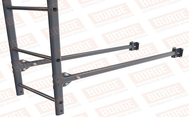 Лестница фасадная Borge (верхняя секция) оцинкованная RAL 7024, 2,7 м