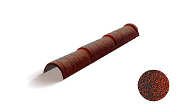 Конек полукруглый тройной Metrotile, Red black