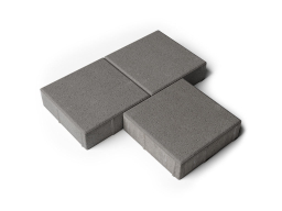 Плитка тротуарная Квадрат Б.2.К.6 стандарт гладкий черный, 200*200*60 мм