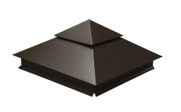 Колпак на столб Двойной Grand Line, 0,5 GreenCoat Pural BT Matt, RR 32, 390*390 мм