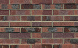 Кирпич клинкерный Westerwaelder Klinker Nr 04KS Rotbraun-bunt Kohle Spezial, 290*90*71 мм