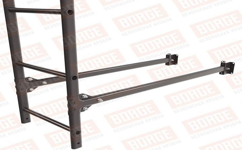 Лестница фасадная Borge (верхняя секция) оцинкованная RAL 8019, 2,7 м