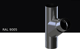 Тройник 60 градусов KROP STAL для системы D 150/100 мм, RAL 9005