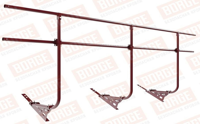 Кровельное ограждение Borge для черепичной кровли оцинкованное RAL 3005, 300*120 см