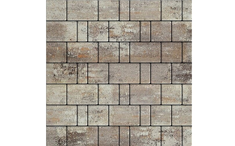 Плитка тротуарная SteinRus Bergamo А.6.Псм.4 гладкая, Colormix Берилл, толщина 40 мм