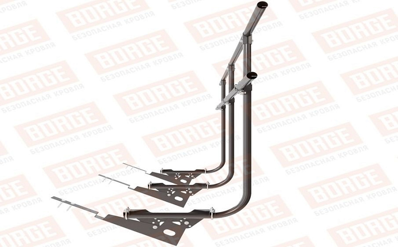 Кровельное ограждение Borge для черепичной кровли оцинкованное RAL 8019, 300*120 см