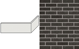 Клинкерная угловая плитка Feldhaus Klinker NF 14 W855 amena geo nero 240*71*115*14 мм