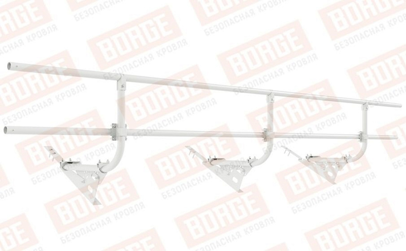 Кровельное ограждение Borge для кровли из композитной черепицы оцинкованное RAL 9003, 300*60 см
