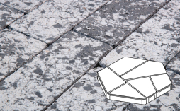 Плитка тротуарная Готика Granite FINERRO, Полигональ Б.8.Фсм.8, Диорит, 893*780*80 мм