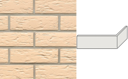 Клинкерная плитка угловая ручной формовки Feldhaus Klinker NF 9 W140 perla senso 240*71*115*9 мм