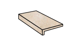 Клинкерная ступень прямой угол Stroeher Gravel Blend 960 beige 294х175х52х10 мм