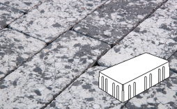 Плитка тротуарная Готика, Granite FINERRO, Скада без фаски В3.П.10, Диорит, 225*150*100 мм