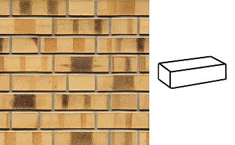 Кирпич клинкерный Westerwaelder Klinker WK 835KS, Creme nuanciert Kohle Spezial, 240*55*71 мм