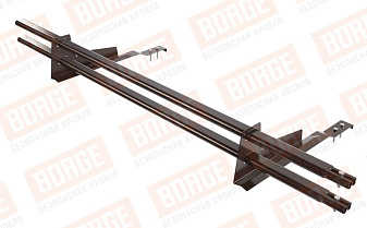 Снегозадержатель трубчатый Borge для черепичной кровли оцинкованный RAL 8017, 1,5 м