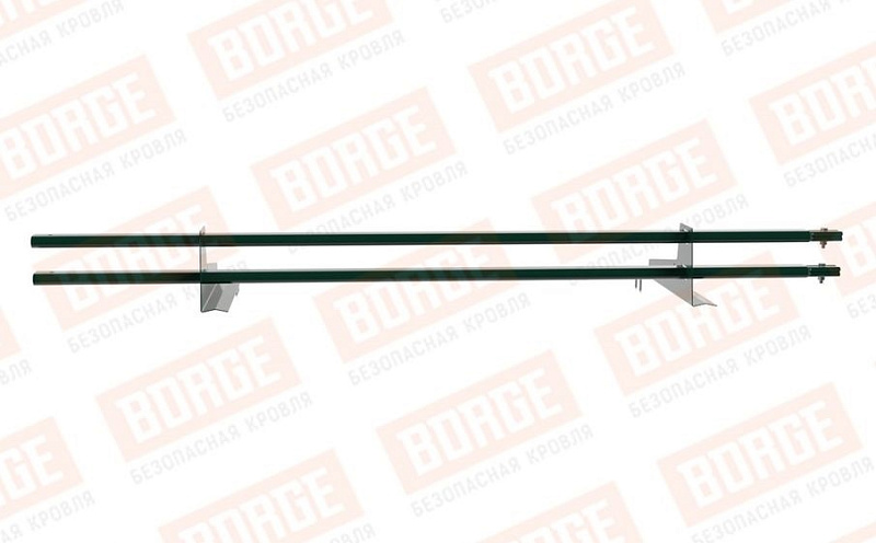 Снегозадержатель трубчатый Borge для черепичной кровли оцинкованный RAL 6005, 1,5 м