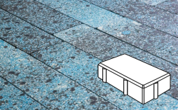 Плитка тротуарная Готика, Granite FINO, Брусчатка В.2.П.10/Г.2.П.10, Азул Бахия, 200*100*100 мм