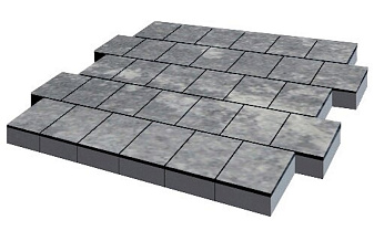 Плитка тротуарная SteinRus Виго В.3.К.8 гладкая, ColorMix Актау, 200*200*80 мм