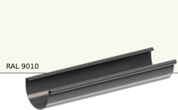 Желоб водосточный KROP PVC для системы D 130/90 мм, RAL 9010, 3 м