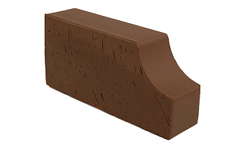 Печной кирпич фигурный полнотелый Lode Brunis F13 гладкий, 250*120*65 мм