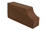Печной кирпич фигурный полнотелый Lode Brunis F13 гладкий, 250*120*65 мм
