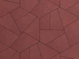 Плитка тротуарная Оригами Б.4.Фсм.8 стандарт гладкий красный, комплект 6 шт, толщина 80 мм