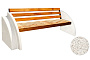 Деревянная скамья с бетонными опорами ВЫБОР СК-6 гранит цвет белый 2,3 м