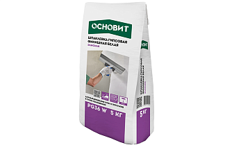 Финишная гипсовая шпаклевка Основит ЭЛИСИЛК PG36 W, белая, 5 кг