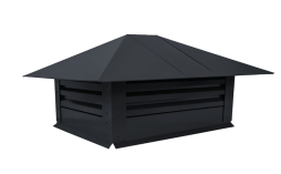 Дымник на трубу Grand Line с жалюзи 520*390 мм Drap TX RAL 7024