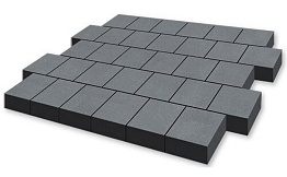 Плитка тротуарная SteinRus Валенсия Б.3.К.8, гладкая, серый, 300*300*80 мм