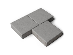 Плитка тротуарная Квадрат Б.2.К.6 стандарт гладкий серый, 200*200*60 мм