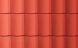 Керамическая рядовая черепица MLADOST Kontinental Pro, natural red