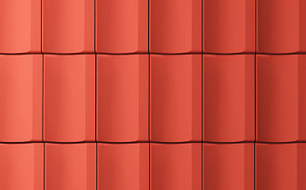 Керамическая рядовая черепица MLADOST Kontinental Pro, natural red