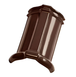 Керамическая черепица конек шпунтованный №2 TONDACH Samba 11 (Sensaton 11), Brown glazed