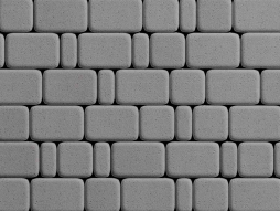 Плитка тротуарная Классико Б.4.КО.6 стандарт гладкий серый, комплект 3 шт, толщина 60 мм