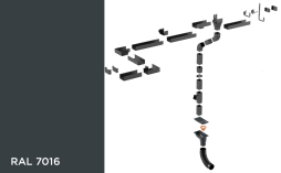 Квадратная водосточная система Qstalyo 125/80*80 мм RAL 7016
