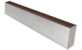 Садовый бордюр SteinRus БР 100.20.8R, гладкая, частичный прокрас, коричневый, 1000*200*80 мм