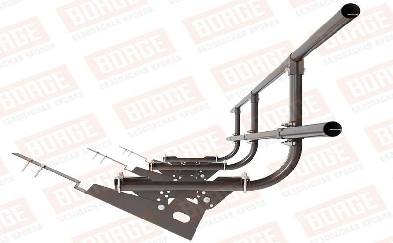 Кровельное ограждение Borge для черепичной кровли оцинкованное RAL 8019, 300*60 см