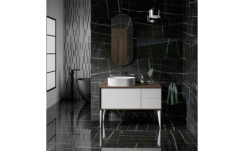 Керамогранит KERAMA MARAZZI Греппи черный лаппатированный обрезной, 600*600*9 мм