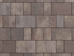 Плитка тротуарная Старый город Б.1.Фсм.8 листопад гладкий хаски, комплект 3 шт, толщина 80 мм