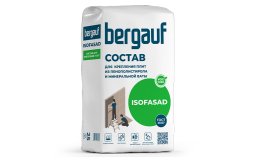 Клей для плит из пенополистирола и минеральной ваты Bergauf ISOFASAD, 25 кг