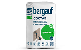 Клей для плит из пенополистирола и минеральной ваты Bergauf ISOFASAD, 25 кг