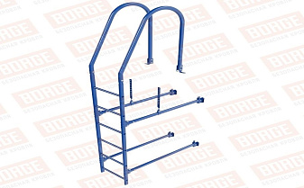 Лестница фасадная Borge (верхняя секция) оцинкованная RAL 5005, 1,8 м