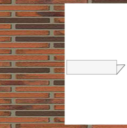 Гибкий кирпич StoCleyer B, угловой элемент 4/4-lintel, 11800 красный, 580*40/100*4-8 мм 