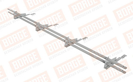 Снегозадержатель трубчатый Borge для черепичной кровли оцинкованный RAL 9006, 3 м